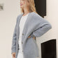 Valeria Vest | Dames Herfst Oversized Vest met Knopen en Geribbelde Textuur