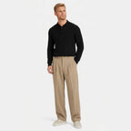Heren Double Pleated Tailored Broek Montarello