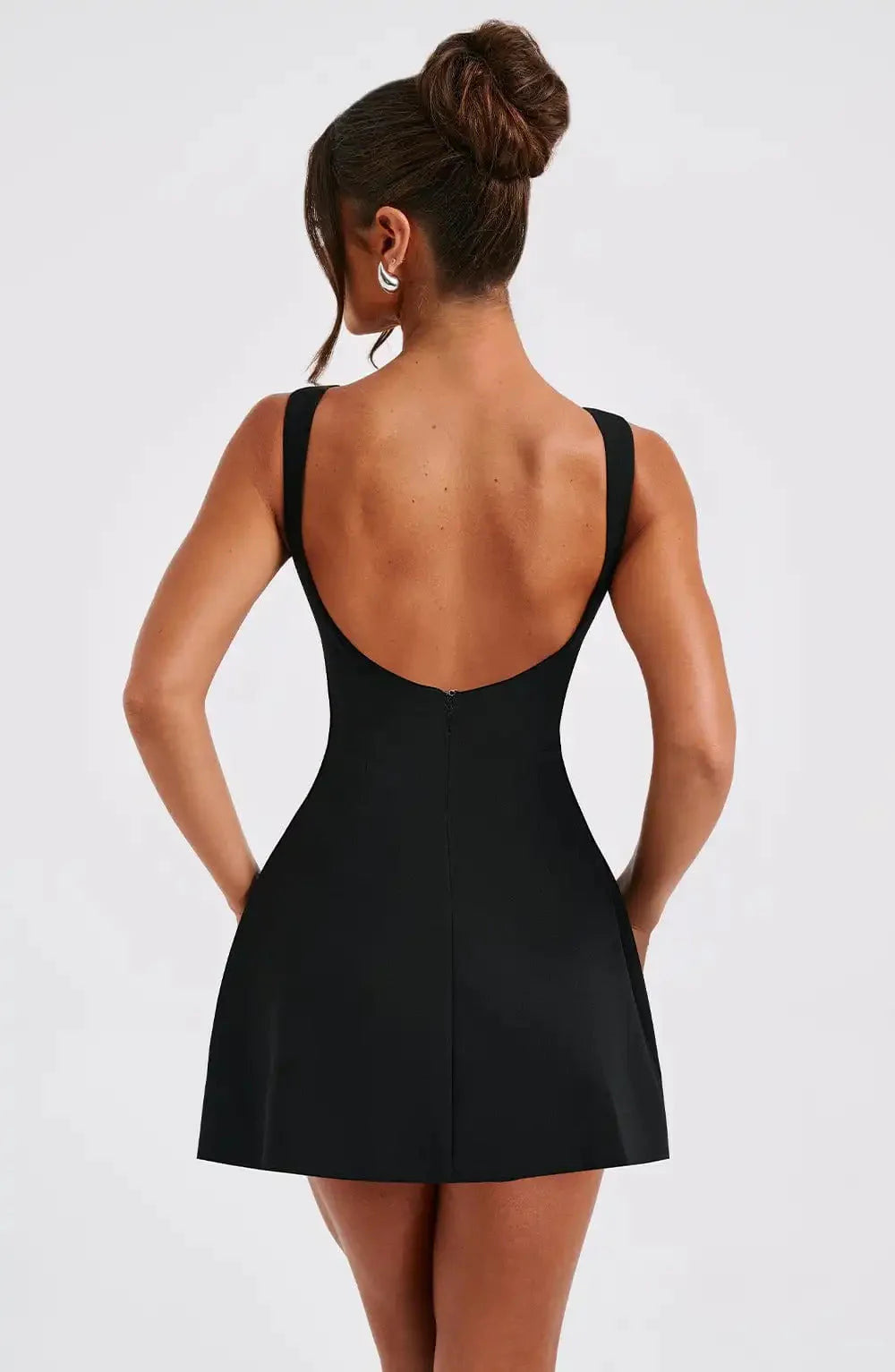 Rosalyn-jurk | A-lijn boothals mini-jurk