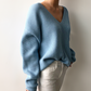Shaina Jumper | Dames Winter Losse Pasvorm Oversized V-Hals Jumper