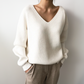 Shaina Jumper | Dames Winter Losse Pasvorm Oversized V-Hals Jumper