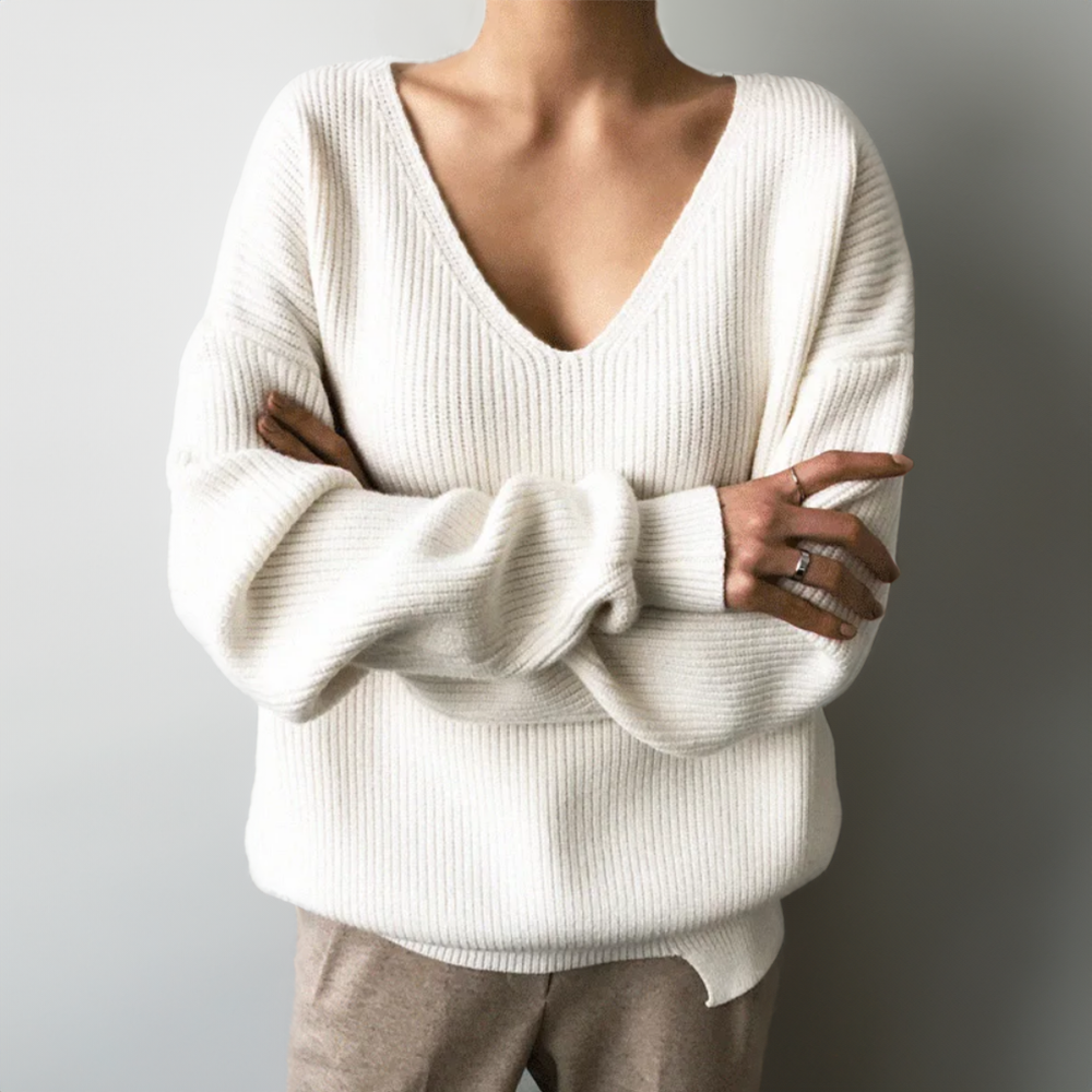 Shaina Jumper | Dames Winter Losse Pasvorm Oversized V-Hals Jumper