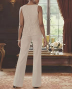 Dames Chiffon Jurk met Pailletten Jas