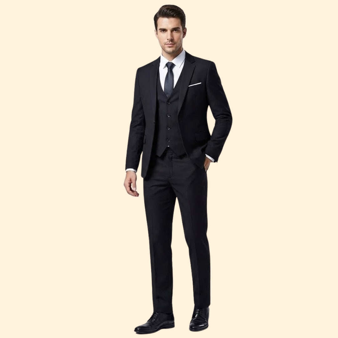 Heren Drie Delig Trouwpak Slim Fit