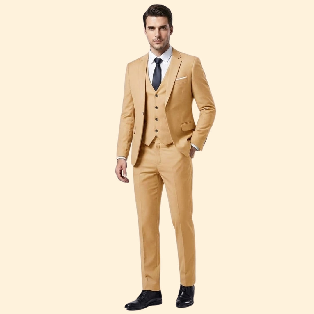 Heren Drie Delig Trouwpak Slim Fit