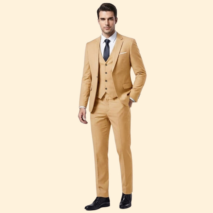 Heren Drie Delig Trouwpak Slim Fit