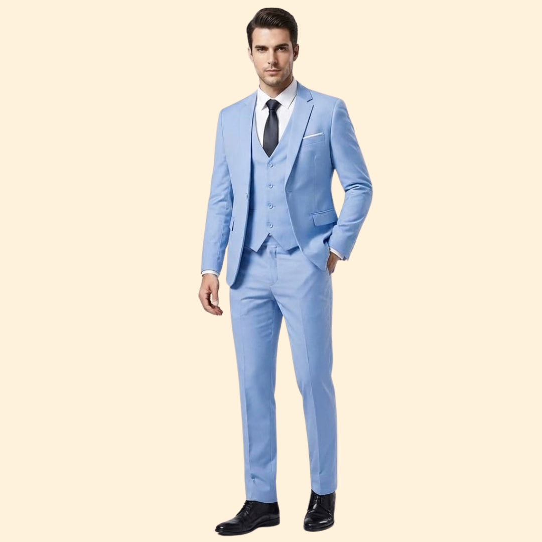 Heren Drie Delig Trouwpak Slim Fit