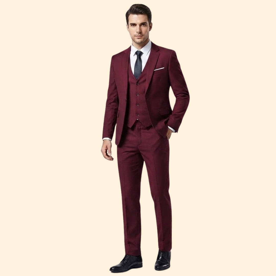 Heren Drie Delig Trouwpak Slim Fit