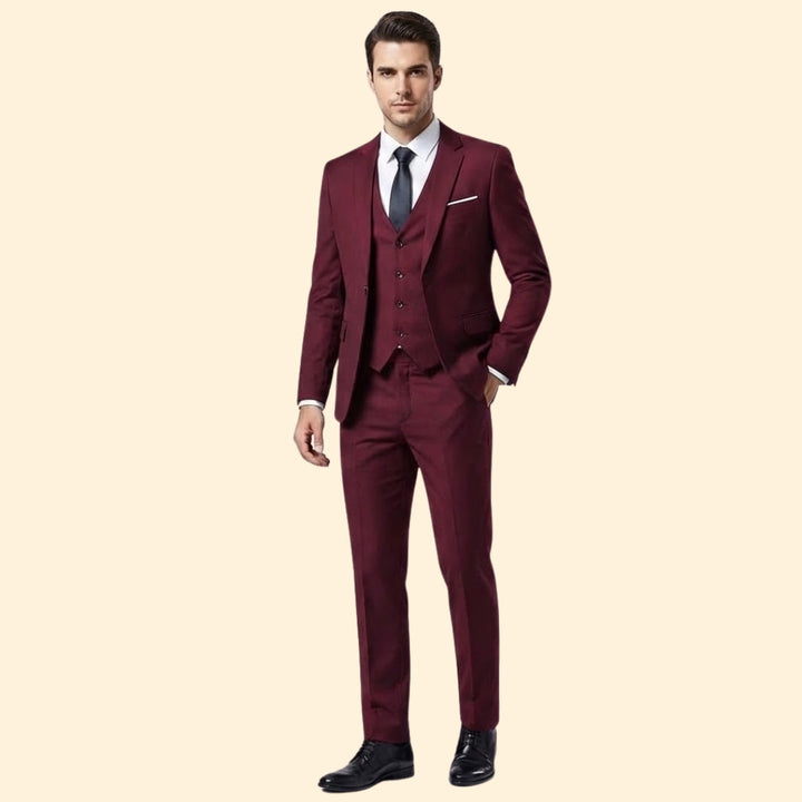 Heren Drie Delig Trouwpak Slim Fit
