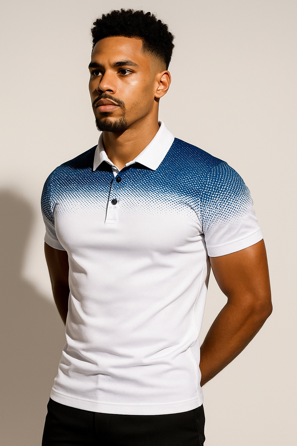 Heren Sport Polo met Gradiënt Design Montarello