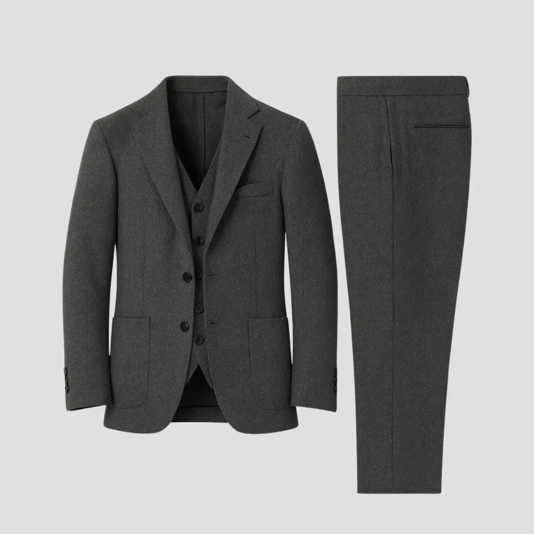 Heren Herringbone Trouwpak Slim Fit