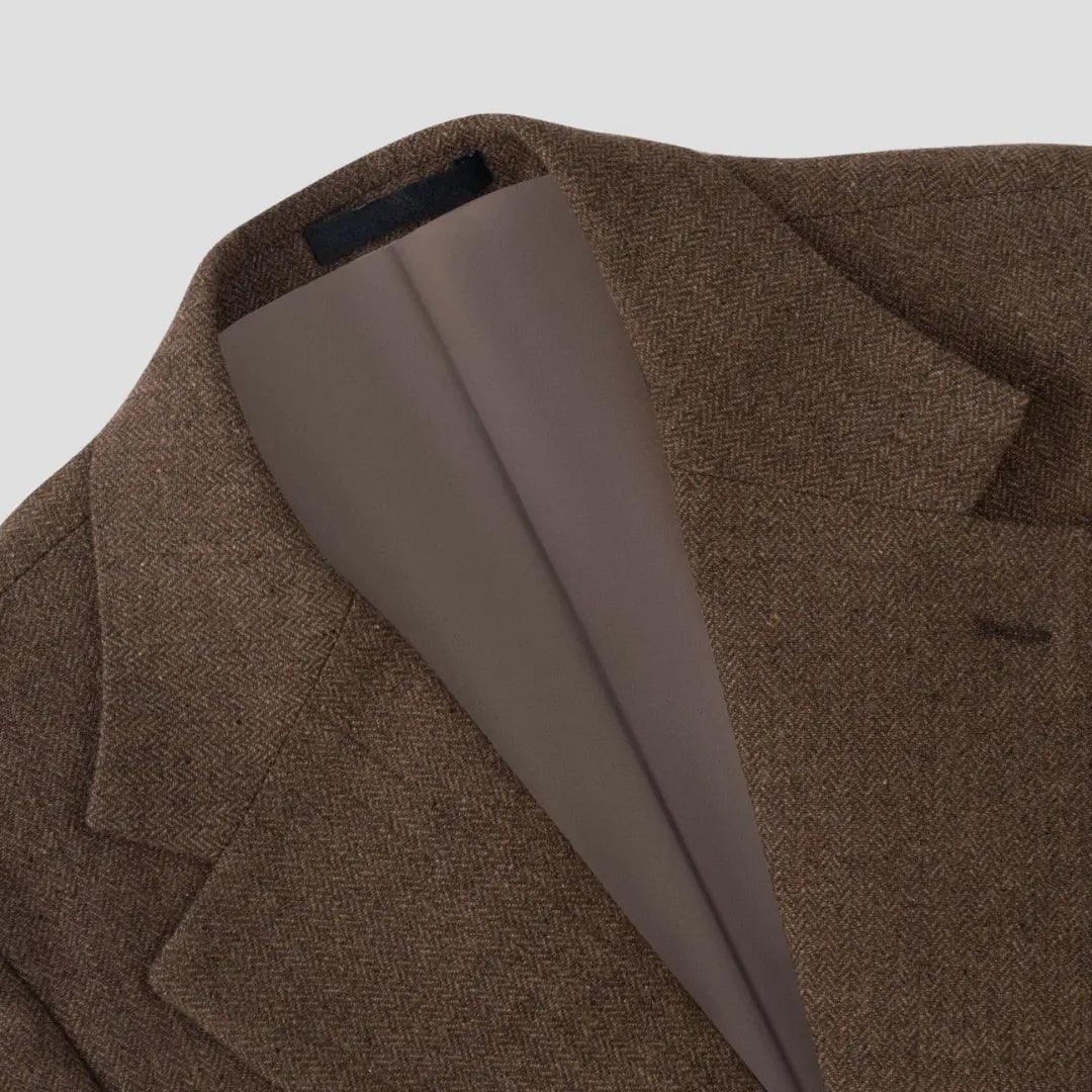 Heren Herringbone Trouwpak Slim Fit