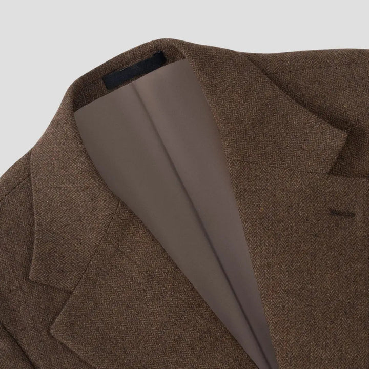 Heren Herringbone Trouwpak Slim Fit
