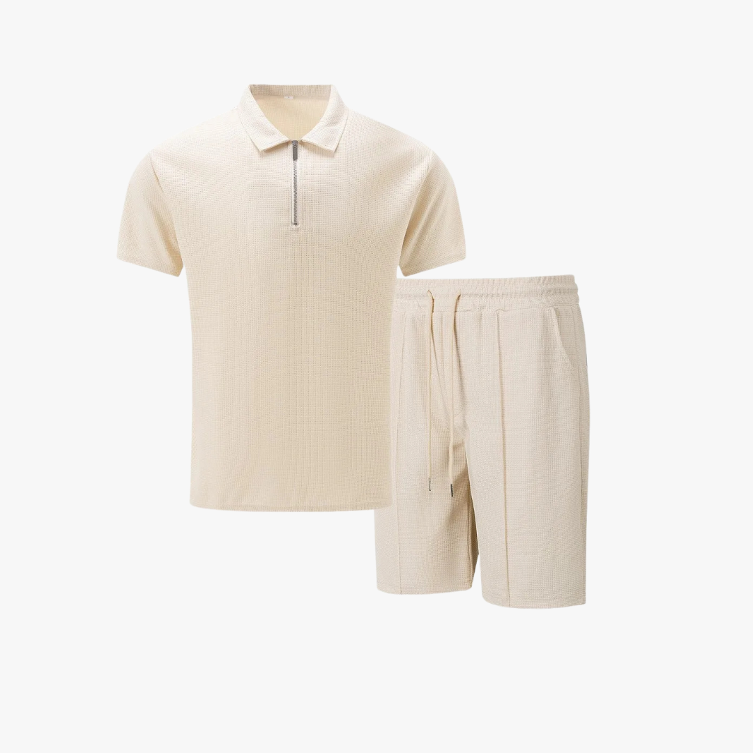 Heren Polo en Shorts Set Zomerstijl