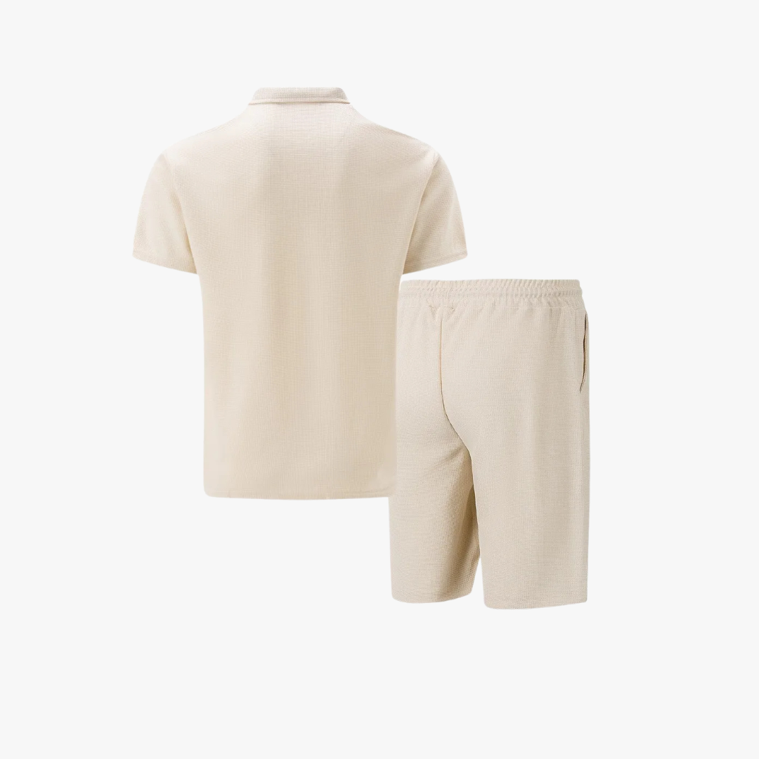 Heren Polo en Shorts Set Zomerstijl