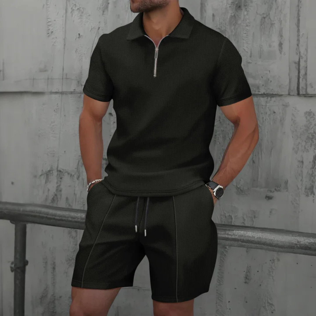 Heren Polo en Shorts Set Zomerstijl