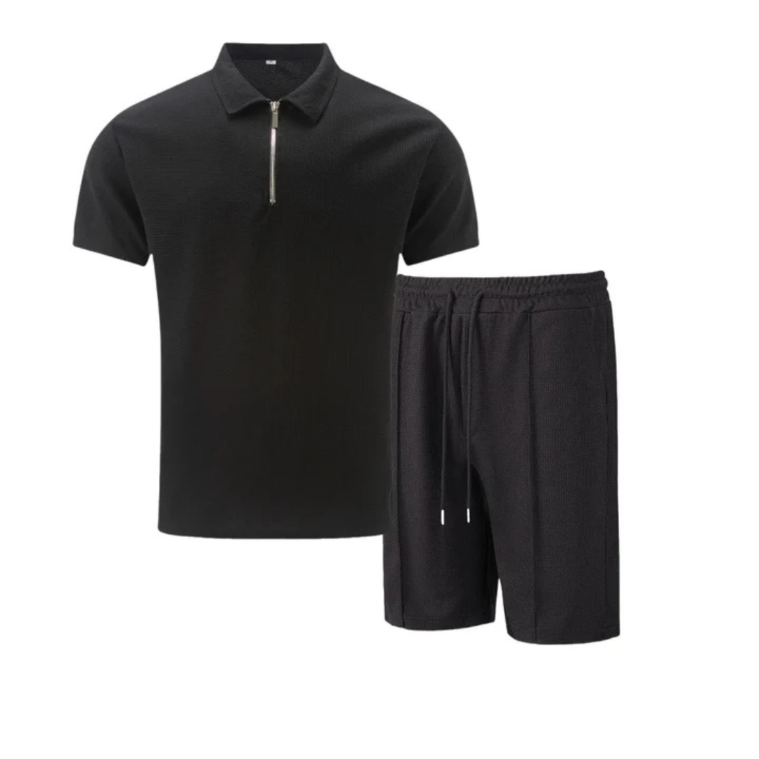 Heren Polo en Shorts Set Zomerstijl