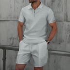 Heren Polo en Shorts Set Zomerstijl