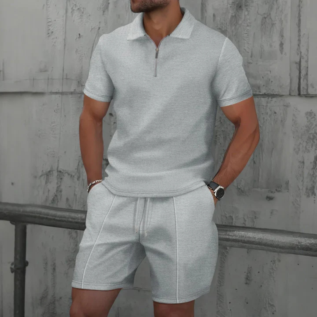 Heren Polo en Shorts Set Zomerstijl