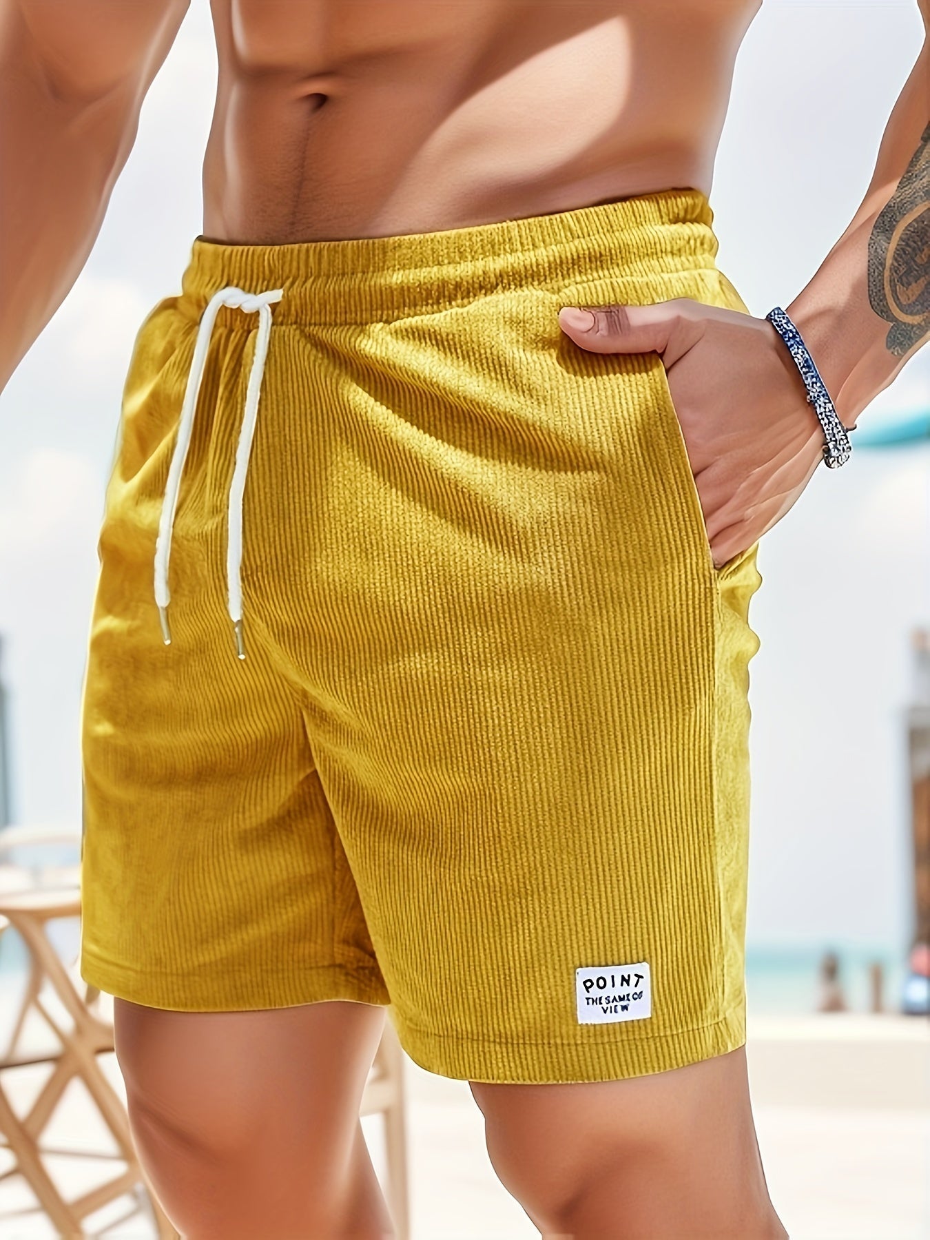 Heren Gestreepte Zomer Shorts Montarello