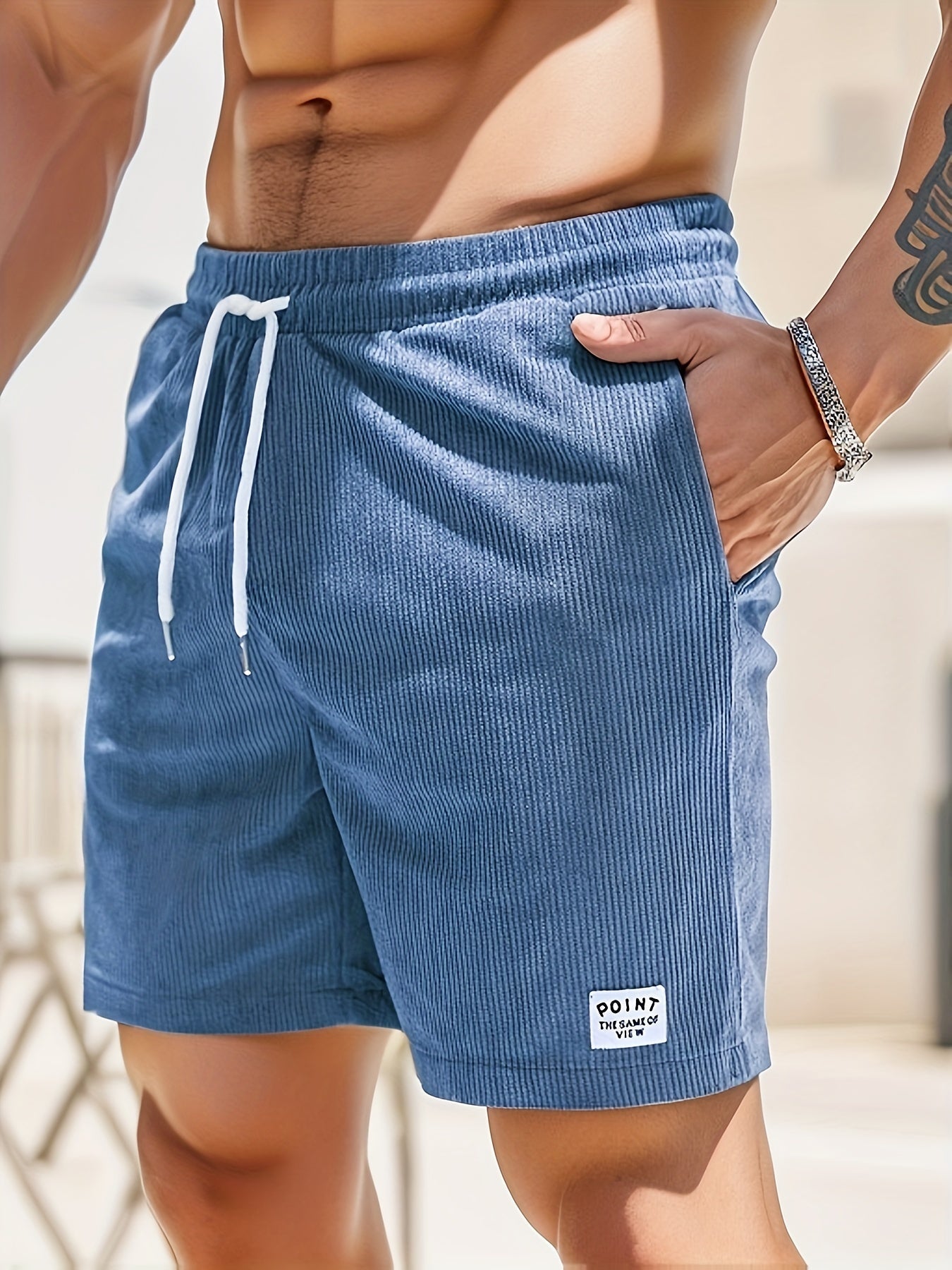 Heren Gestreepte Zomer Shorts Montarello