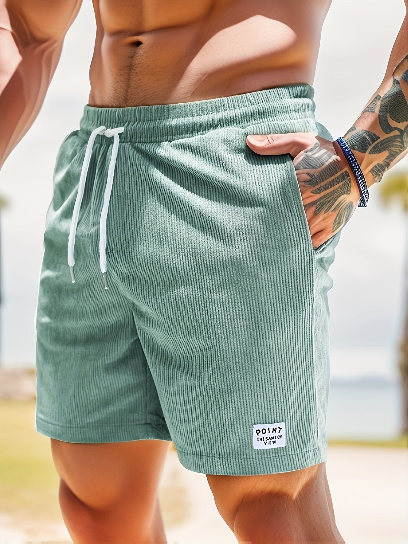 Heren Gestreepte Zomer Shorts Montarello