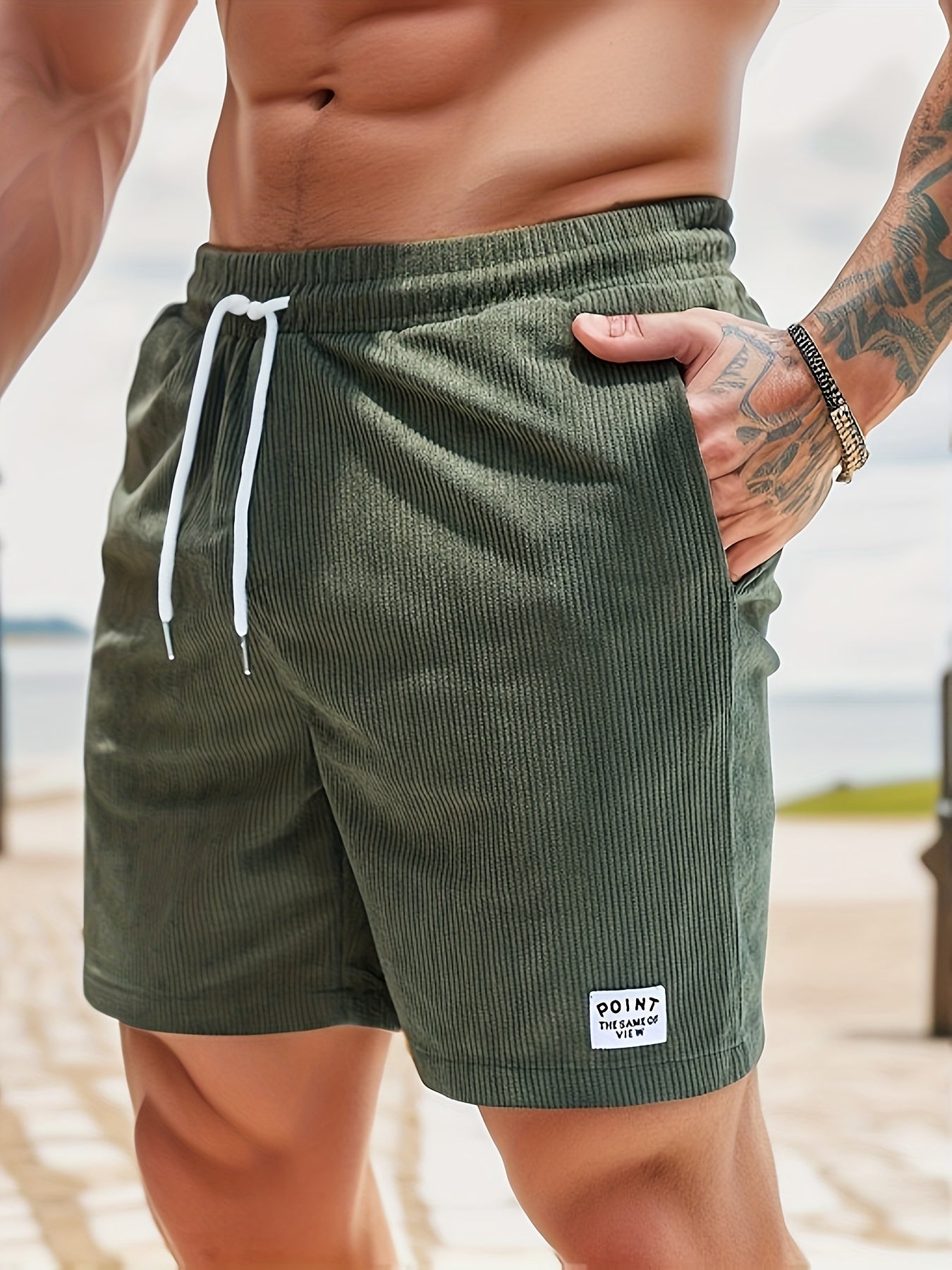 Heren Gestreepte Zomer Shorts Montarello