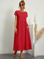 Dames Elegante Lichte Midi Jurk