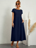 Dames Elegante Lichte Midi Jurk