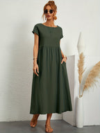 Dames Elegante Lichte Midi Jurk