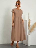 Dames Elegante Lichte Midi Jurk