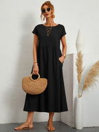 Dames Elegante Lichte Midi Jurk