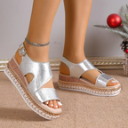 Dames Platform Sandalen met Enkelband