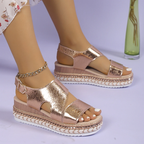 Dames Platform Sandalen met Enkelband