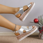 Dames Platform Sandalen met Enkelband