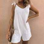 Dames Playsuit met Strikbandjes en Zakken
