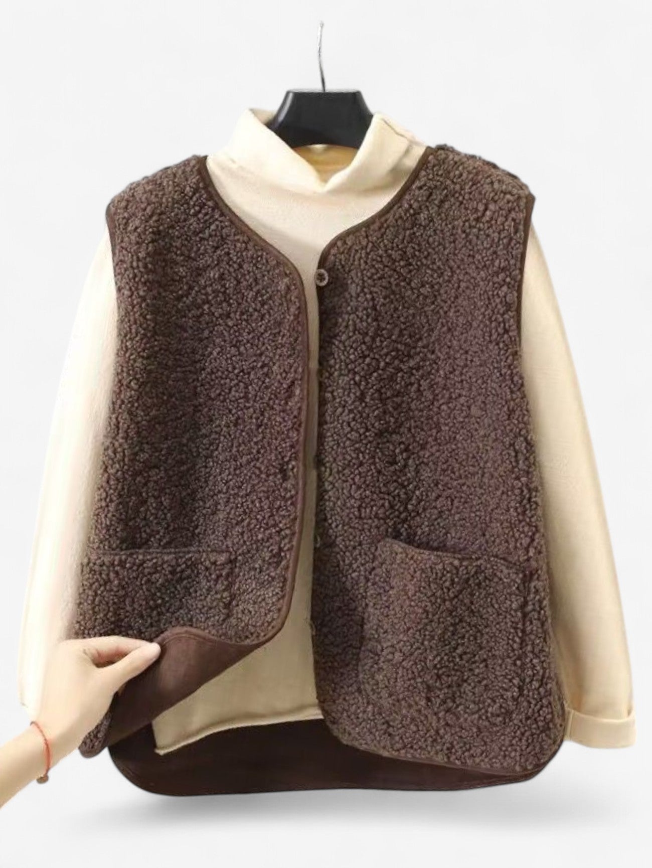 Dames Mouwloos Gilet Vest met Knopen