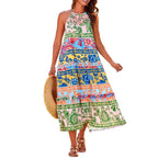 Dames Trendy Bohemian Midi Jurk