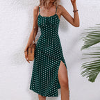 Dames Midi Jurk Stippenprint