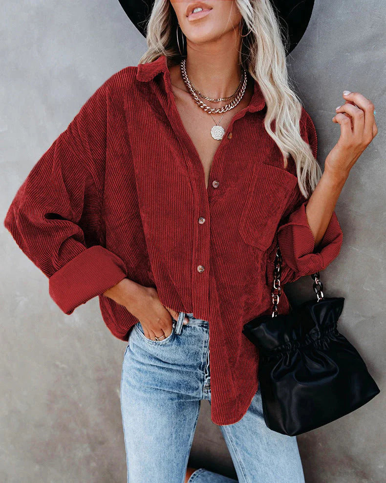 Maristela Top | Vintage Lange Mouw Top