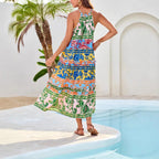 Dames Trendy Bohemian Midi Jurk
