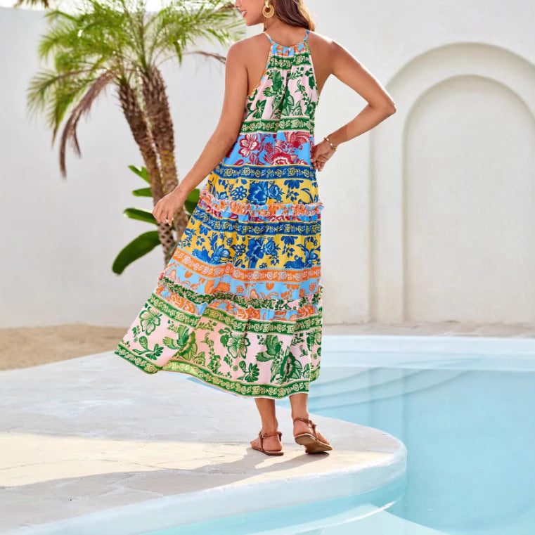 Dames Trendy Bohemian Midi Jurk
