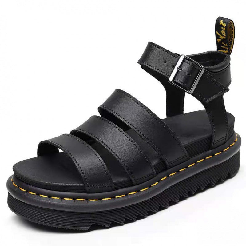 Dames Platform Sandalen met Drievoudige Bandjes