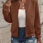 Valentina Vest | Dames Herfst Gebreid Vest met Rits, Geribde Zoom en Lange Mouwen