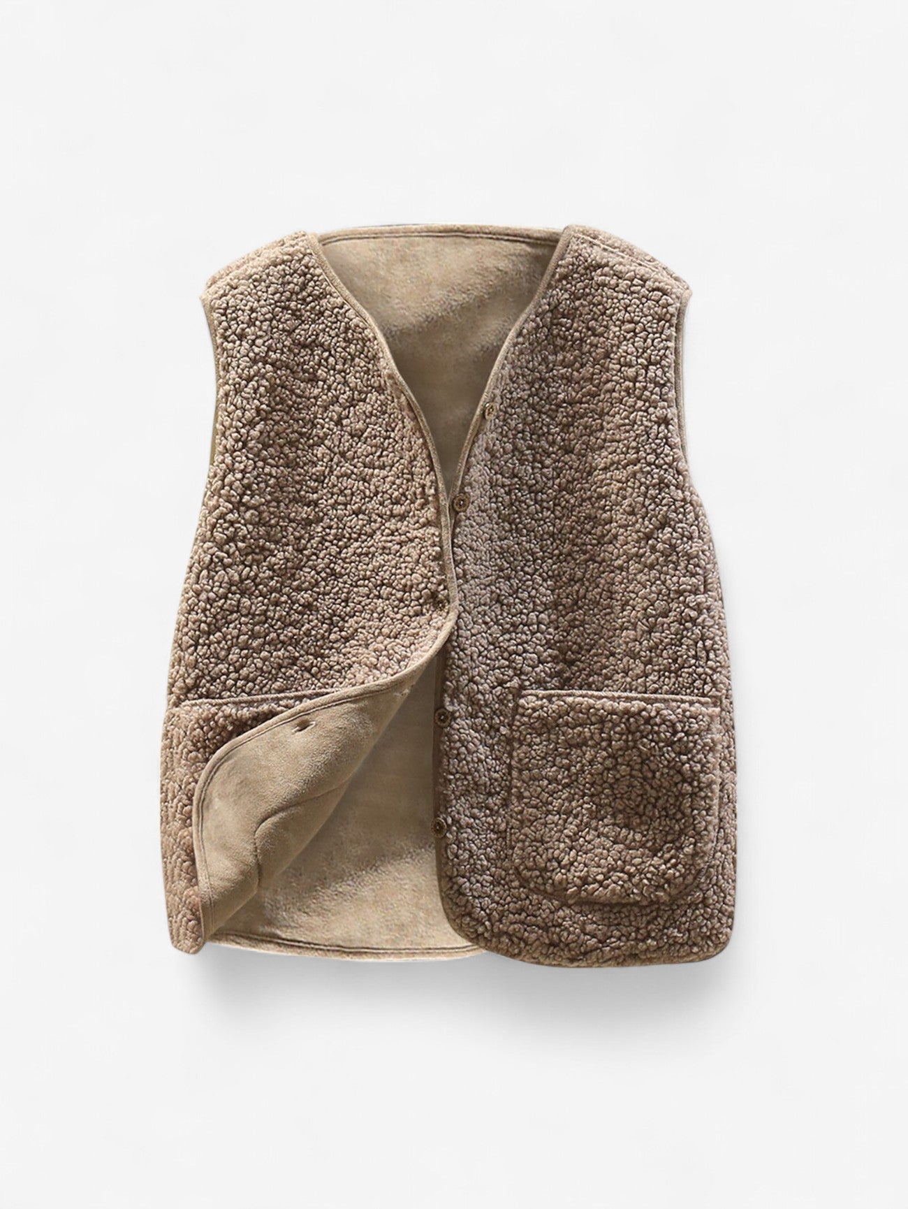 Dames Mouwloos Gilet Vest met Knopen