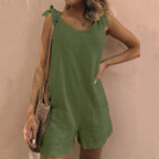 Dames Playsuit met Strikbandjes en Zakken