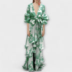 Dames Chiffon Maxi Jurk met Print
