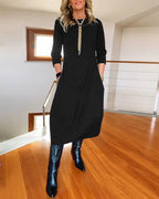 Dames Midi Jurk Elegante Pasvorm