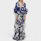 Dames Chiffon Maxi Jurk met Print