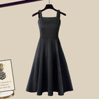 Dames Gebreide Midi Jurk Set